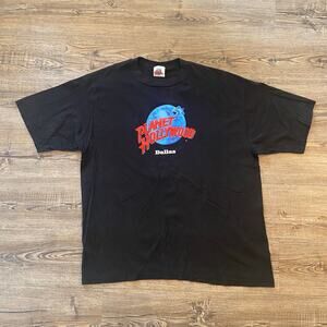 Planet Hollywood Dallas Black 90s Short Sleeve T-Shirt Graphic Men's size XXL